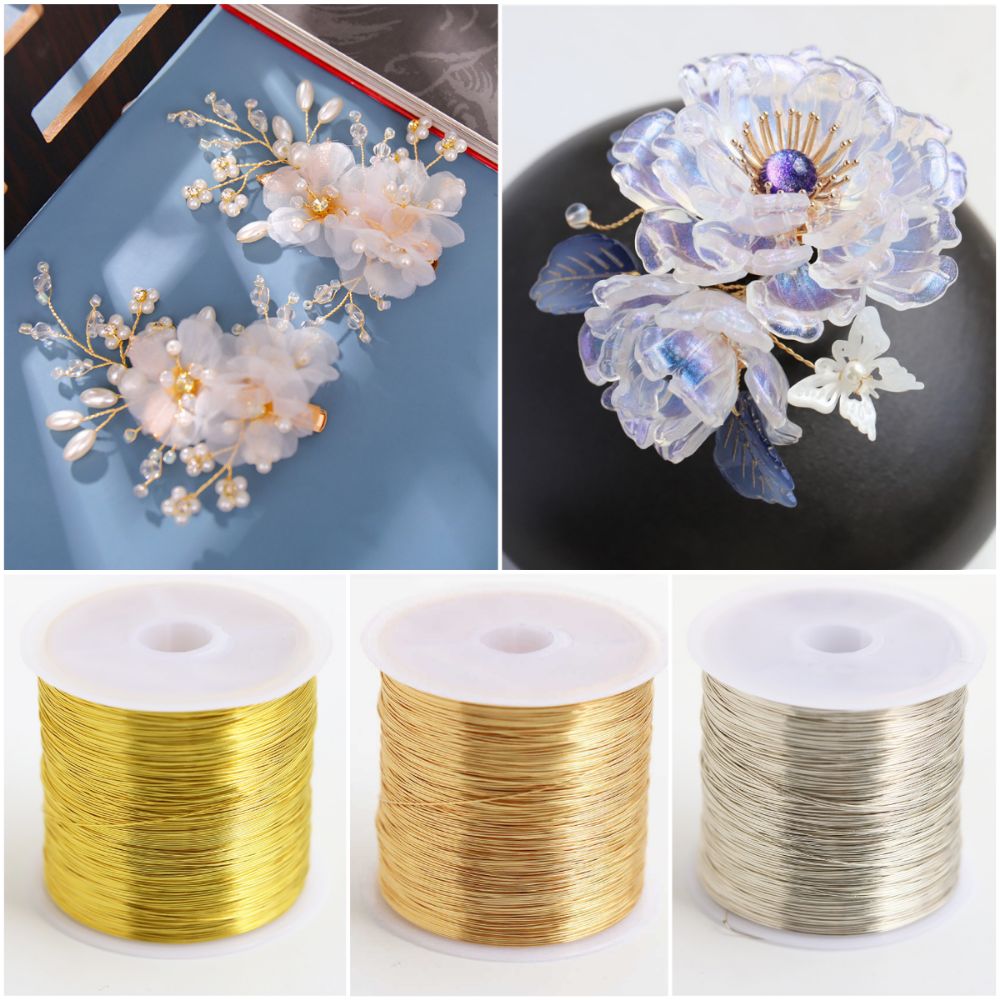 100m/rolo banhado a ouro cor p - Copper Wire Roll avaliação e preço